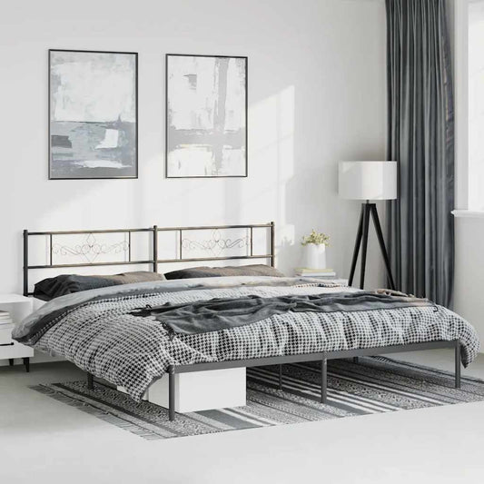 Bed Frame | Black | Powder-Coated Steel | Double | Bed Frame