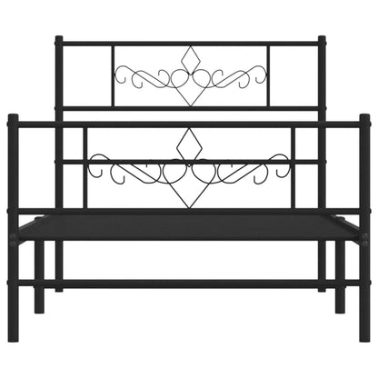 Bed Frame | Black | Steel | 80x200 cm | Bed Frame | Rectangular | Modern