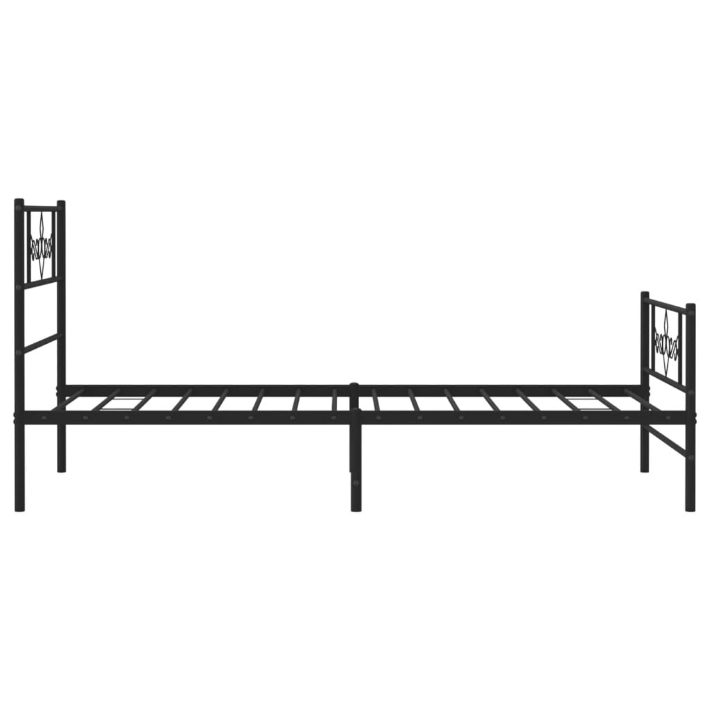 Bed Frame | Black | Steel | 80x200 cm | Bed Frame | Rectangular | Modern
