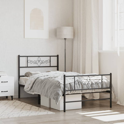 Bed Frame | Black | Steel | 80x200 cm | Bed Frame | Rectangular | Modern