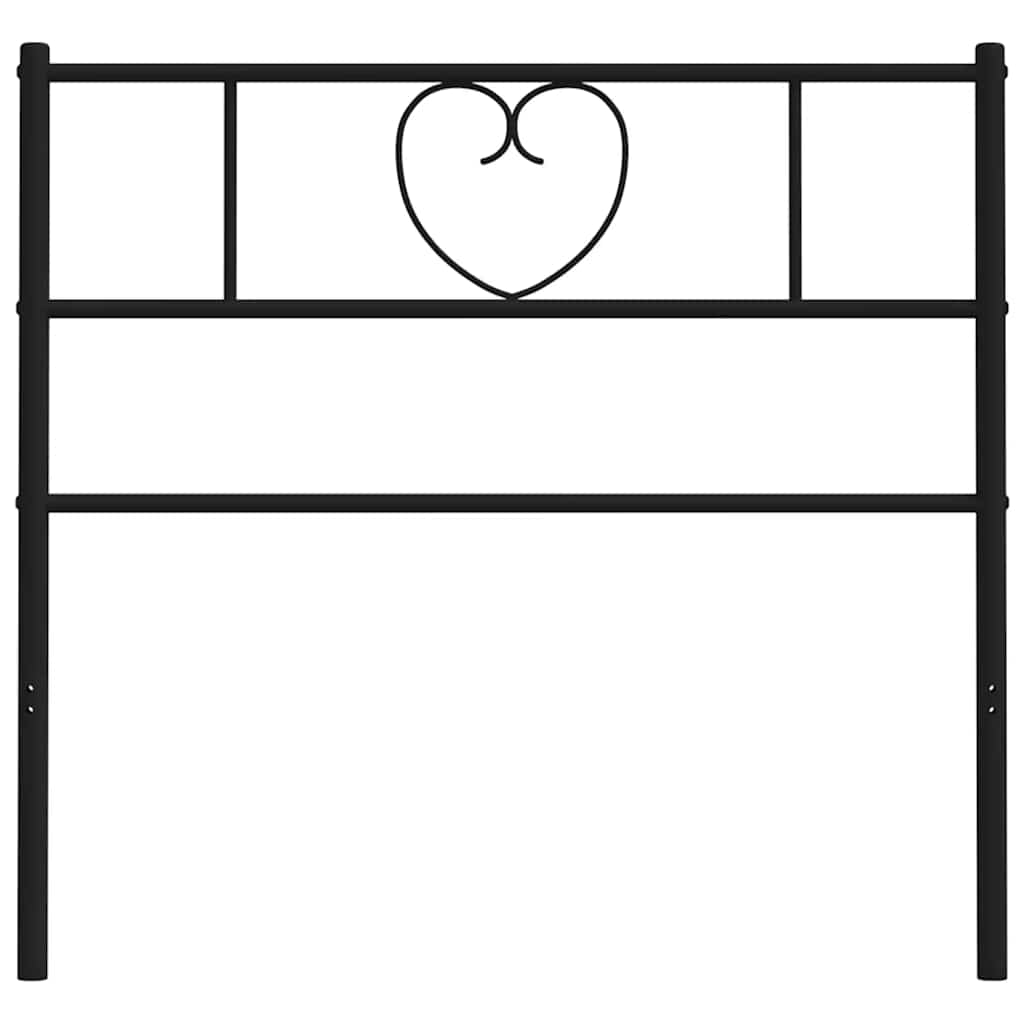 Metal Replace Headboard Black 90 cm