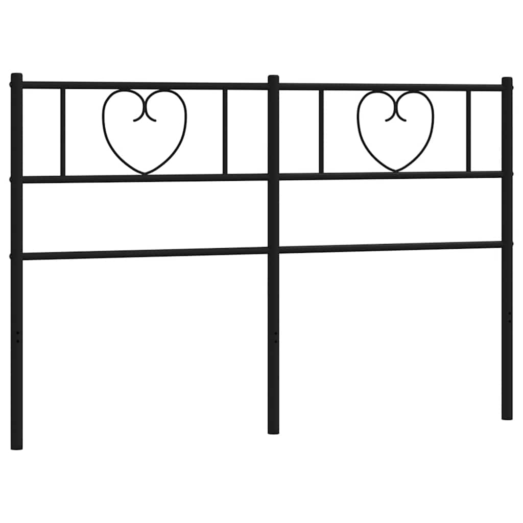 Metal Replace Headboard Black 135 cm