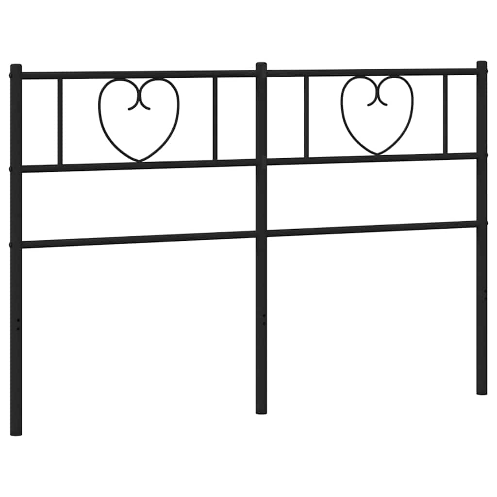 Metal Replace Headboard Black 150 cm