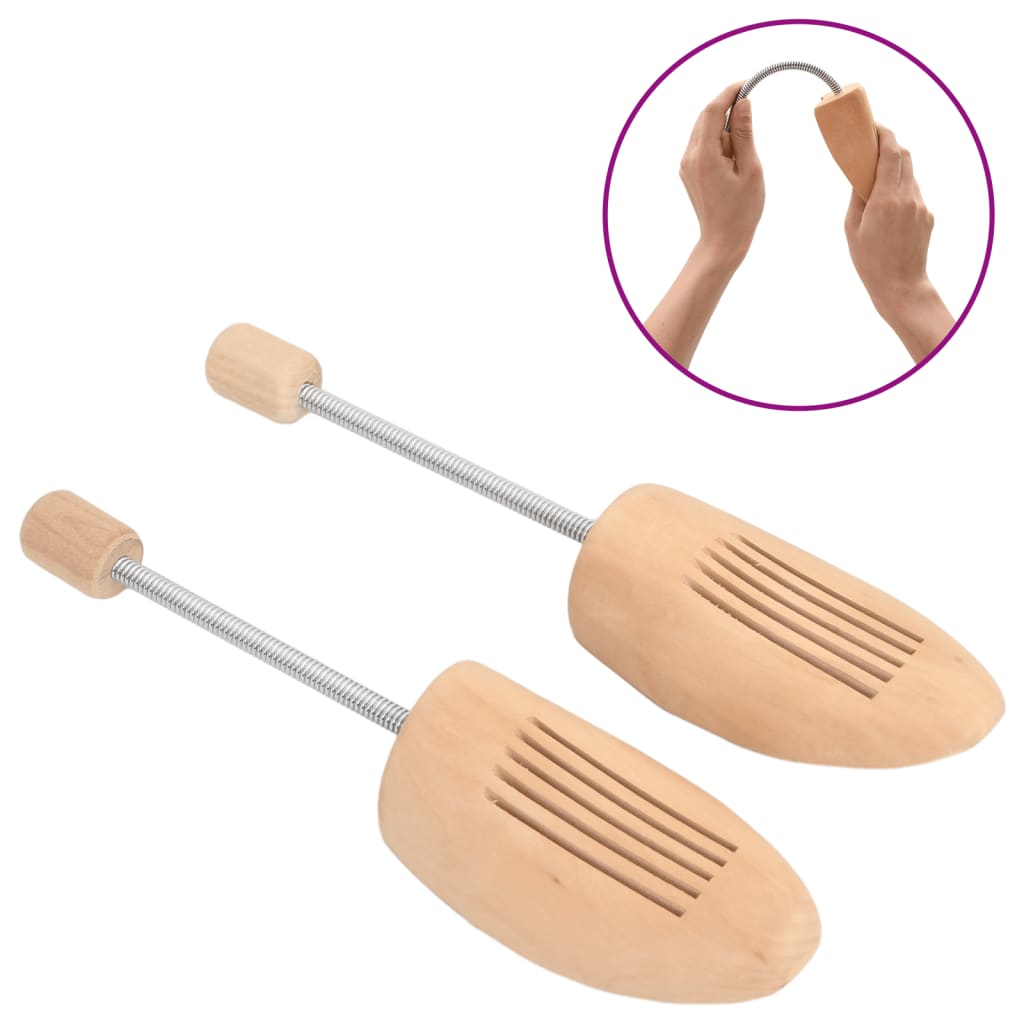 Shoe Trees 2 Pairs EU 43-46 Solid Wood Lotus