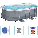 Bestway Power Steel Above Ground Pool Oval 305x200x84 cm