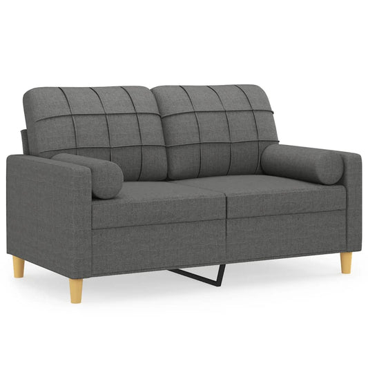 2-seater Sofa Dark Grey Fabric (100% polyester), metal, textilene