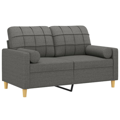 2-seater Sofa Dark Grey Fabric (100% polyester), metal, textilene