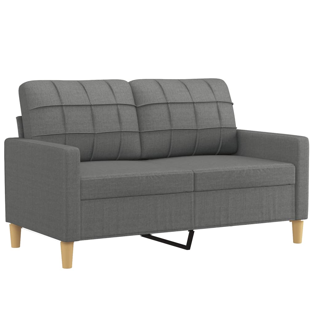 2-seater Sofa Dark Grey Fabric (100% polyester), metal, textilene