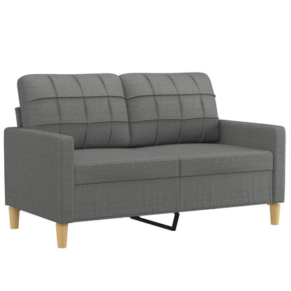 2-seater Sofa Dark Grey Fabric (100% polyester), metal, textilene
