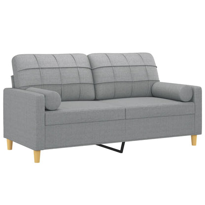 2-seater Sofa Light grey 100% polyester, metal, textilene 55.1 in
