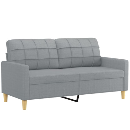 2-seater Sofa Light grey 100% polyester, metal, textilene 55.1 in