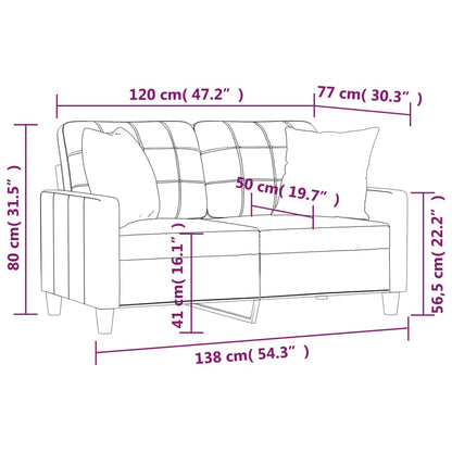 2-seater Sofa Black