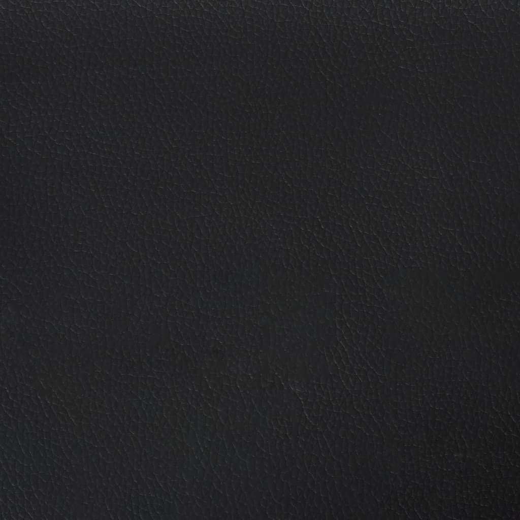 2-seater Sofa Black 75% Polyvinylchloride, 20% Polyester, 5% Cotton