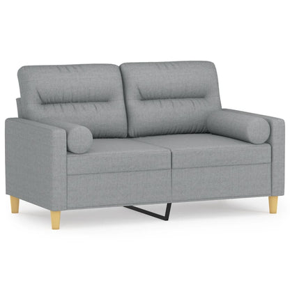 2-seater Sofa Light Grey 100% polyester, metal, textilene 2-seater