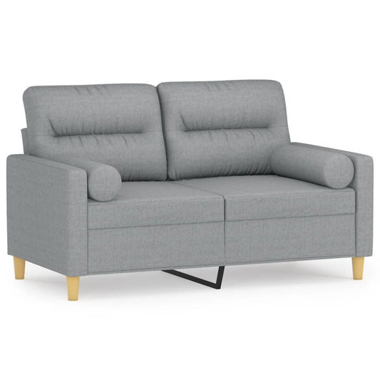2-seater Sofa Light Grey 100% polyester, metal, textilene 2-seater
