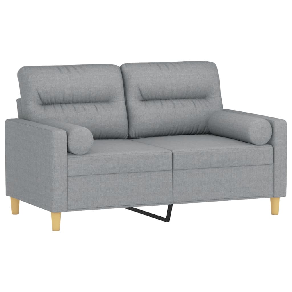 2-seater Sofa Light Grey 100% polyester, metal, textilene 2-seater