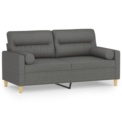 2-seater Sofa Dark Grey 100% Polyester, Metal, Textilene 2-Seater
