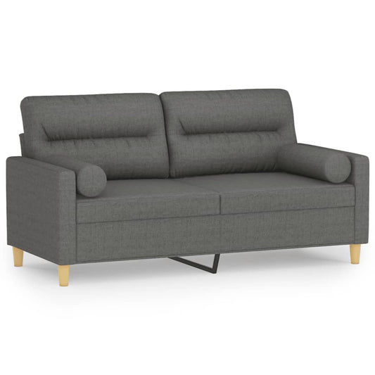 2-seater Sofa Dark Grey 100% Polyester, Metal, Textilene 2-Seater