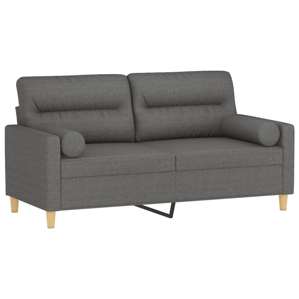 2-seater Sofa Dark Grey 100% Polyester, Metal, Textilene 2-Seater