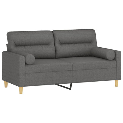 2-seater Sofa Dark Grey 100% Polyester, Metal, Textilene 2-Seater