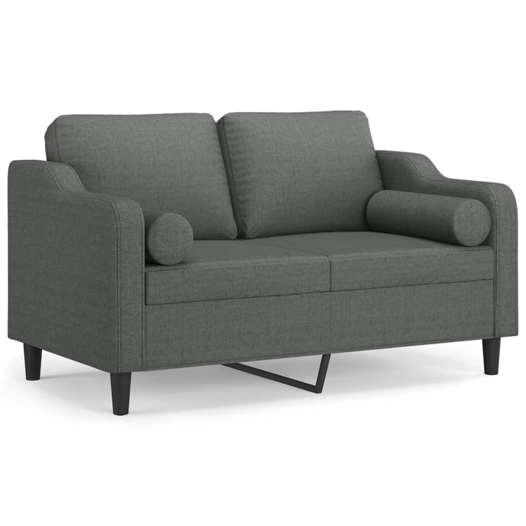 2-seater Sofa Dark Grey Fabric (100% polyester), metal, textilene