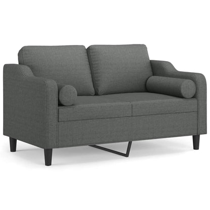 2-seater Sofa Dark Grey Fabric (100% polyester), metal, textilene