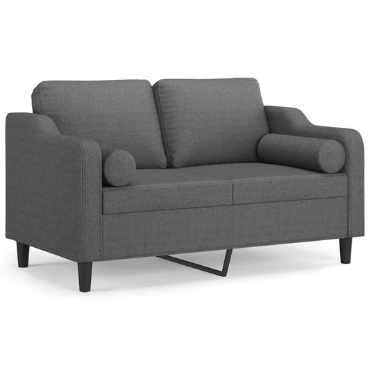 2-seater Sofa Dark Grey Fabric (100% polyester), metal, textilene