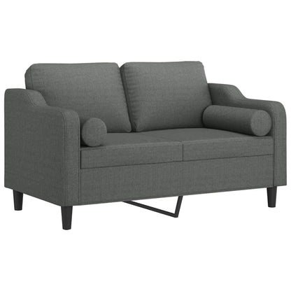 2-seater Sofa Dark Grey Fabric (100% polyester), metal, textilene