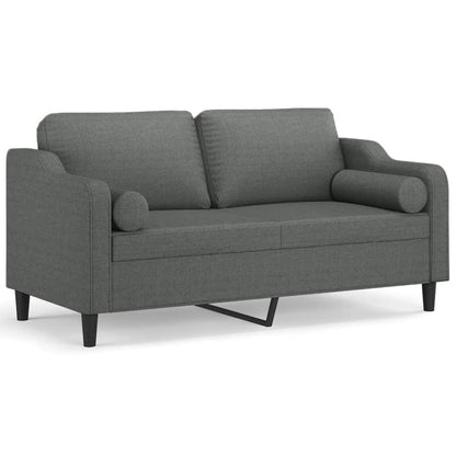 2-Seater Sofa Dark grey Fabric (100% polyester) 55.1 in width