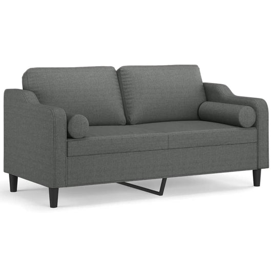 2-Seater Sofa Dark grey Fabric (100% polyester) 55.1 in width
