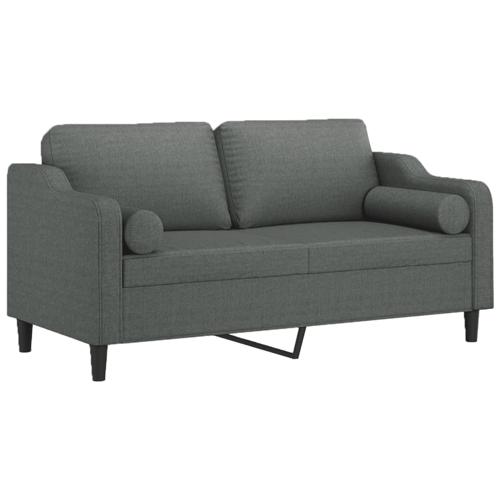2-Seater Sofa Dark grey Fabric (100% polyester) 55.1 in width