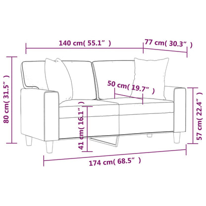 2-seater Sofa Black