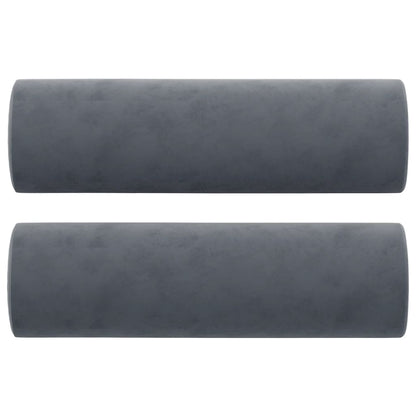 2-seater Sofa Dark gray Velvet (100% polyester), Metal, Textilene