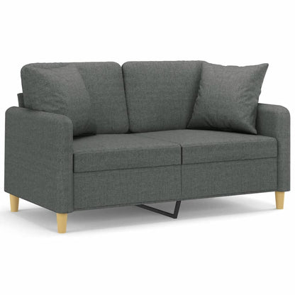 2-seater Sofa Dark Grey Fabric (100% polyester), metal, textilene