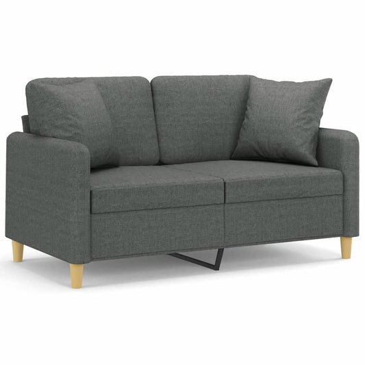 2-seater Sofa Dark Grey Fabric (100% polyester), metal, textilene