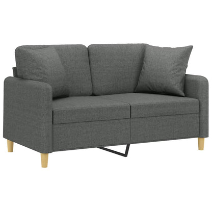 2-seater Sofa Dark Grey Fabric (100% polyester), metal, textilene