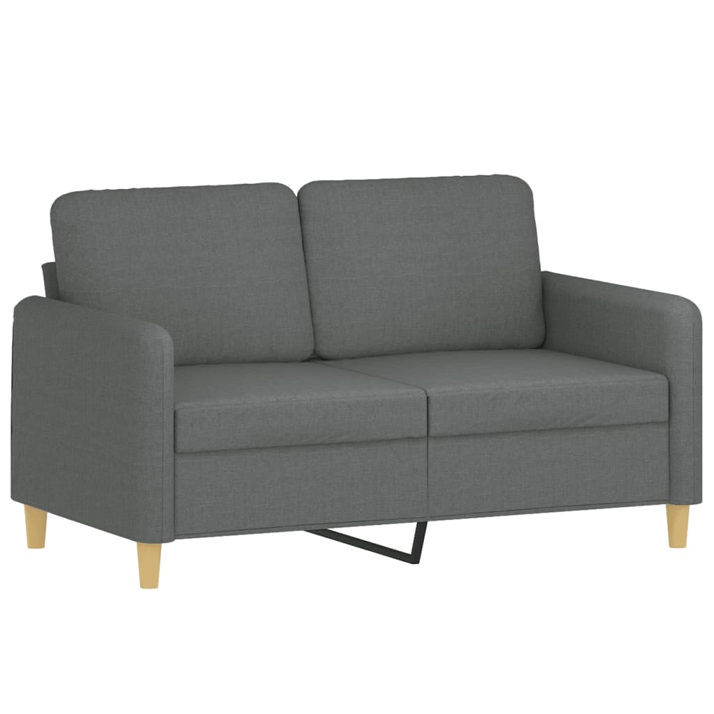 2-seater Sofa Dark Grey Fabric (100% polyester), metal, textilene