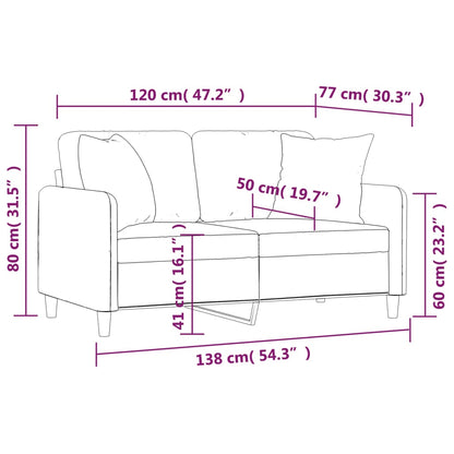 2-seater Sofa Dark Grey Fabric (100% polyester), metal, textilene