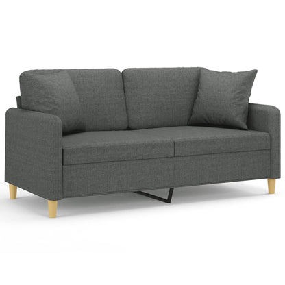 2-seater Sofa Dark Gray Fabric (100% polyester), metal, textilene