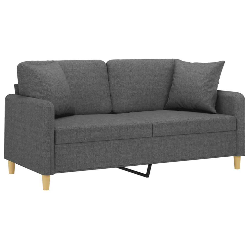2-seater Sofa Dark Gray Fabric (100% polyester), metal, textilene