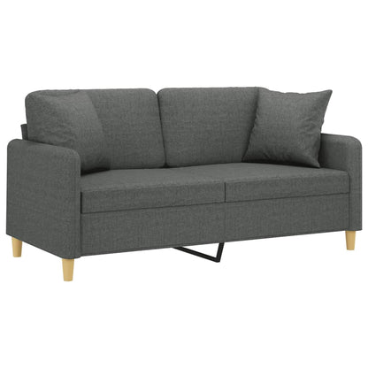 2-seater Sofa Dark Gray Fabric (100% polyester), metal, textilene