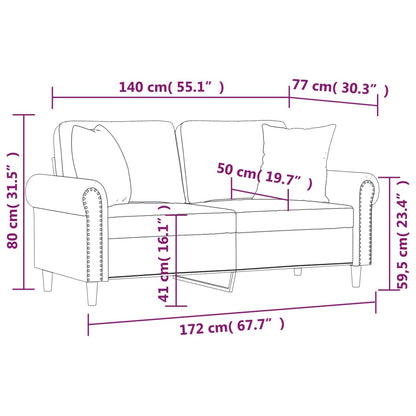 2-seater Sofa Black