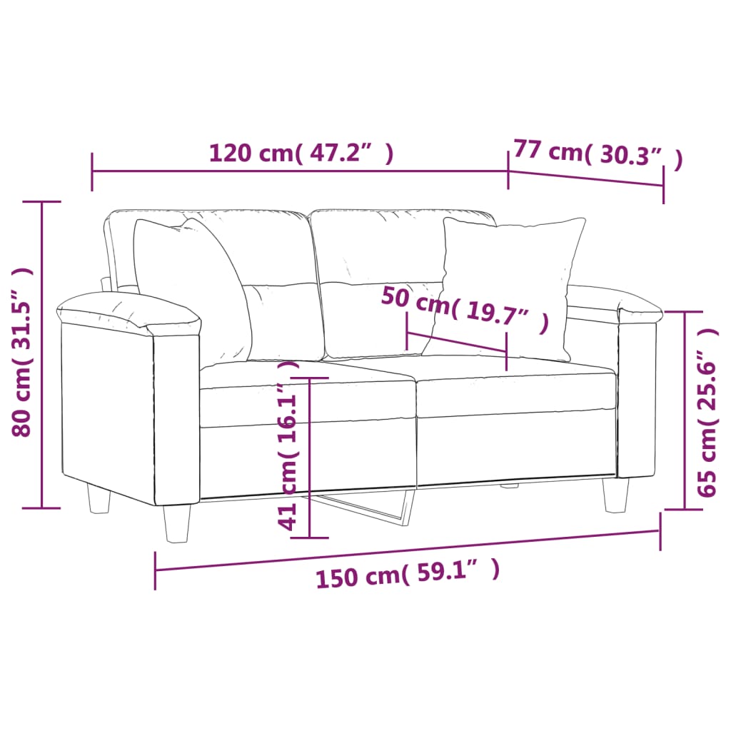 2-seater Sofa Dark grey