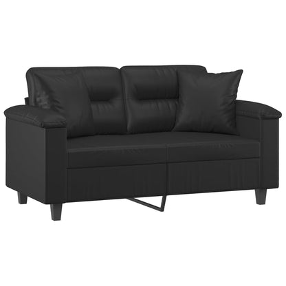 2-seater Sofa Black Faux leather, metal, textilene 2-Seater