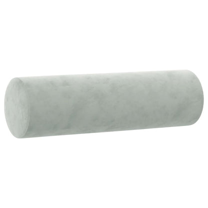 3 Piece Sofa Set with Pillows Light Gray Velvet