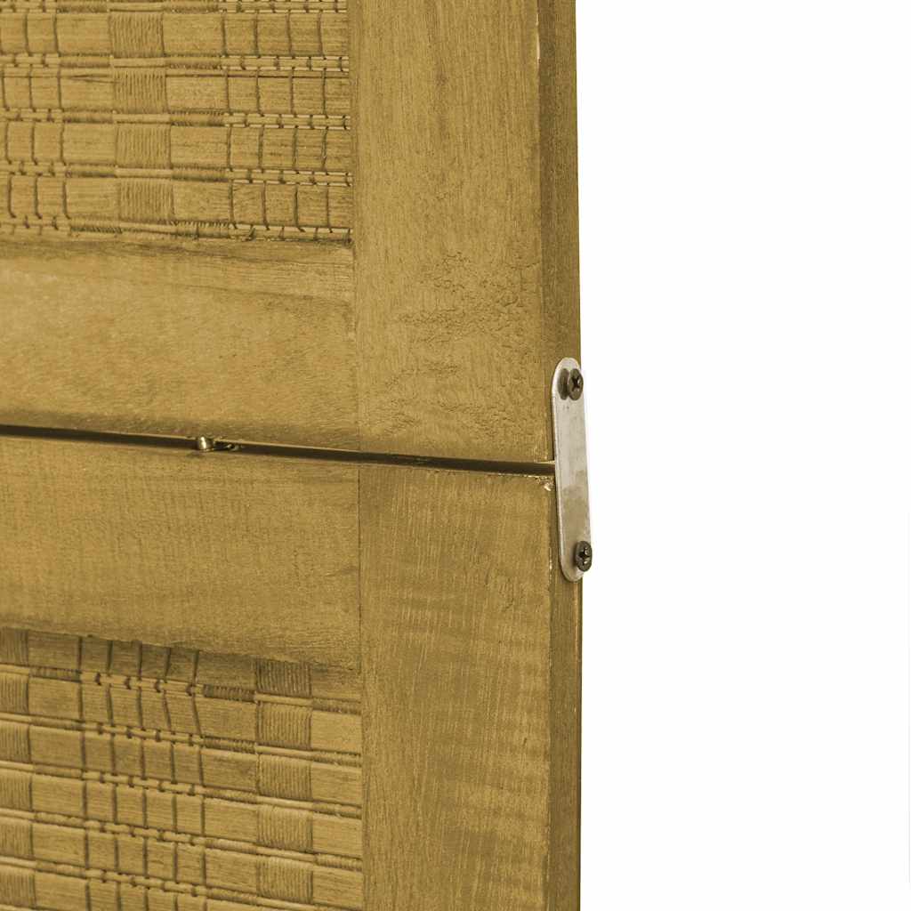 Room Divider 5 Panels Brown Solid Wood Paulownia