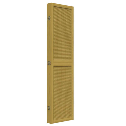 Room Divider 6 Panels Brown Solid Wood Paulownia