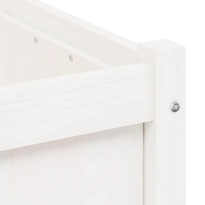 Garden Planter White 70x70x70 cm Solid Wood Pine