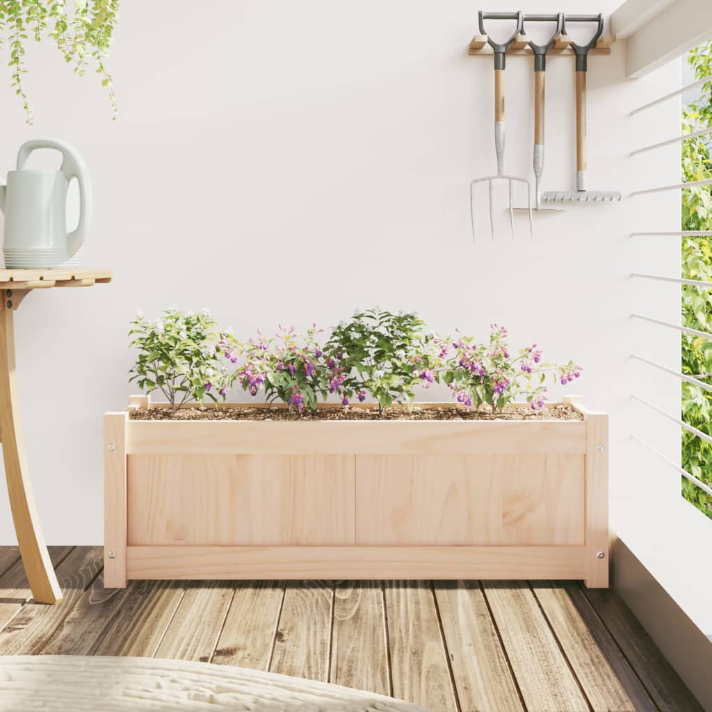 Garden Planter 90x31x31 cm Solid Wood Pine