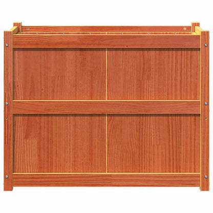 Garden Planter Wax Brown 90x50x70 cm Solid Wood Pine